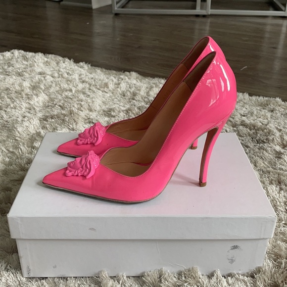 Versace Neon Pink Pump - Picture 2 of 11